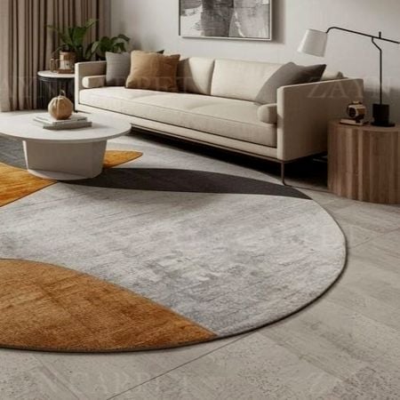 Handcrafted Earth Tone Abstract Modern Living Room Rug